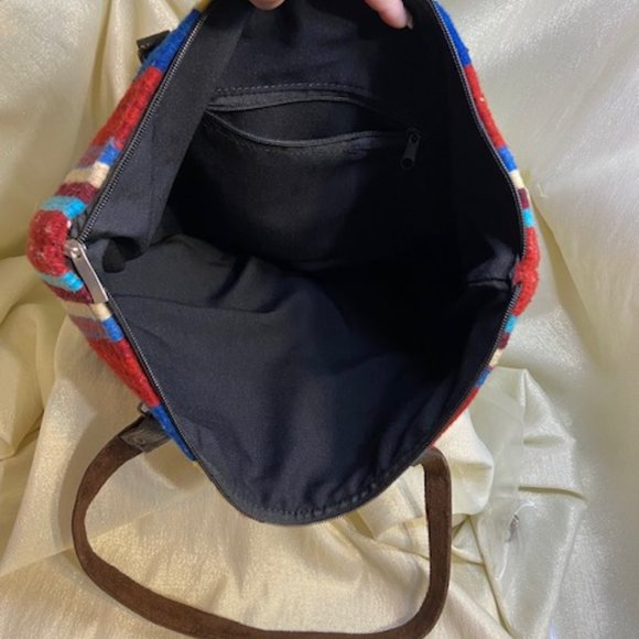 ❤️Handwoven Chimayo Handbag. 100% Wool, in Red, Blue, Lt. Yellow. /HB51 - Picture 7 of 8